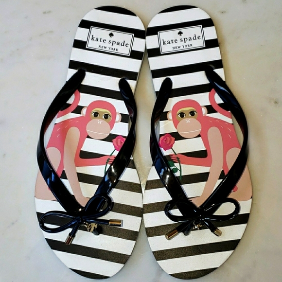 kate spade Shoes - Adorable Kate Spade authentic money flip flops 7-8